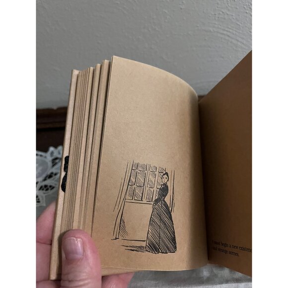 Jane Eyre A Little Brown Notebook with  Quotes and Illustrations - Picture 6 of 7